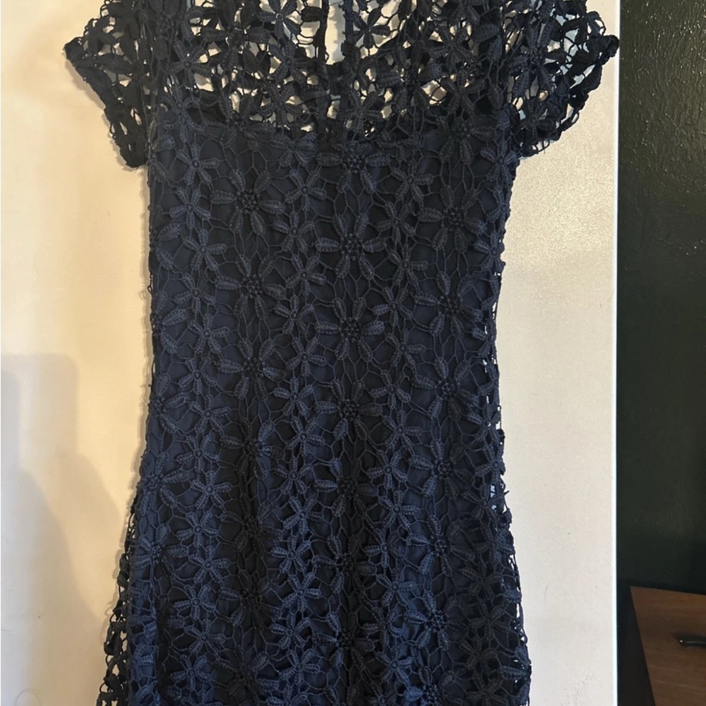 Hollister Navy Blue Lace Dress, Size 0